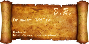 Drummer Róza névjegykártya